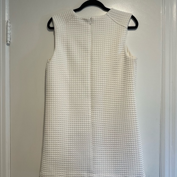 Willi Smith. Large. White Quilted.  Small Square check pattern. Sleeveless Dress - Picture 11 of 16